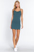 Active Basic Adjustable Strap Cami Dress Dusk Teal Front