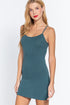 Active Basic Adjustable Strap Cami Dress Dusk Teal Side