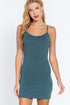 Active Basic Adjustable Strap Cami Dress Dusk Teal