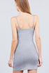 Active Basic Adjustable Strap Cami Dress Heather Grey Back