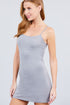 Active Basic Adjustable Strap Cami Dress Heather Grey Front