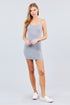 Active Basic Adjustable Strap Cami Dress Heather Grey Model