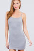 Active Basic Adjustable Strap Cami Dress Heather Grey