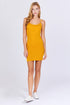 Active Basic Adjustable Strap Cami Dress Mustard Front