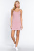 Active Basic Adjustable Strap Cami Dress Paint Pink Front