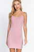 Active Basic Adjustable Strap Cami Dress Paint Pink