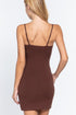 Active Basic Adjustable Strap Cami Dress Sepia Back