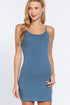 Active Basic Adjustable Strap Cami Dress Steel Blue