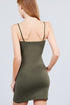 Active Basic Adjustable Strap Cami Dress True Olive Back
