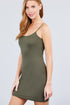 Active Basic Adjustable Strap Cami Dress True Olive Side