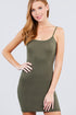 Active Basic Adjustable Strap Cami Dress True Olive