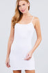 Active Basic Adjustable Strap Cami Dress White Back Model