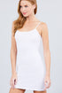 Active Basic Adjustable Strap Cami Dress White