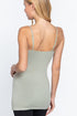 Active Basic Cami Adjustable Straps Celadon Green Back
