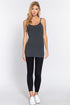 Active Basic Cami Adjustable Straps Charcoal Grey Model