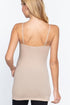Active Basic Cami Adjustable Straps Coconut Taupe Back