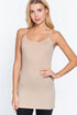 Active Basic Cami Adjustable Straps Coconut Taupe Front