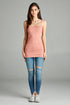 Active Basic Cami Adjustable Straps Dusty Salmon Front