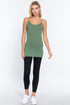 Active Basic Cami Adjustable Straps Jade Green Back Front