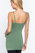 Active Basic Cami Adjustable Straps Jade Green Back