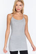 Active Basic Cami Adjustable Straps Light Heather Grey
