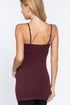 Active Basic Cami Adjustable Straps Maroon Back