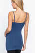 Active Basic Cami Adjustable Straps Midnight Blue Back