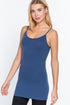 Active Basic Cami Adjustable Straps Midnight Blue Front