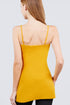 Active Basic Cami Adjustable Straps Mustard Back