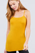 Active Basic Cami Adjustable Straps Mustard Front