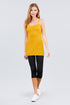 Active Basic Cami Adjustable Straps Mustard Model