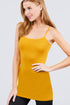 Active Basic Cami Adjustable Straps Mustard