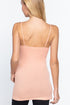 Active Basic Cami Adjustable Straps Peach Sand Back