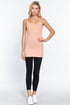 Active Basic Cami Adjustable Straps Peach Sand Model