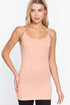 Active Basic Cami Adjustable Straps Peach Sand