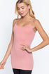 Active Basic Cami Adjustable Straps Petal Pink Side