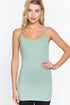 Active Basic Cami Adjustable Straps Sky Mint Front