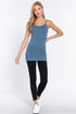 Active Basic Cami Adjustable Straps Steel Blue Model