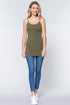 Active Basic Cami Adjustable Straps True Olive Front