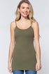Active Basic Cami Adjustable Straps True Olive