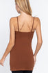 Active Basic Cami Adjustable Straps Truffle Back