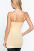 Active Basic Cami Adjustable Straps Vanilla Cake Back