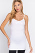 Active Basic Cami Adjustable Straps White Front