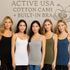 Active Basic Cotton Camisole Adjustable Strap