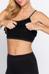 Active Basic Cotton Camisole Black Bra
