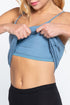 Active Basic Cotton Camisole Blue Side Bra