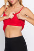 Active Basic Cotton Camisole Bold Red Bra