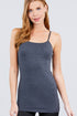 Active Basic Cotton Camisole Charcoal Grey