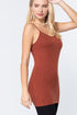 Active Basic Cotton Camisole Dark Rust Side