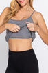Active Basic Cotton Camisole Heather Grey Front